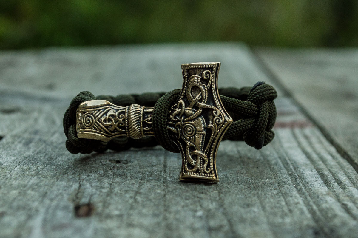 Bracelet Paracorde Marteau de Thor Bjorn — Bronze