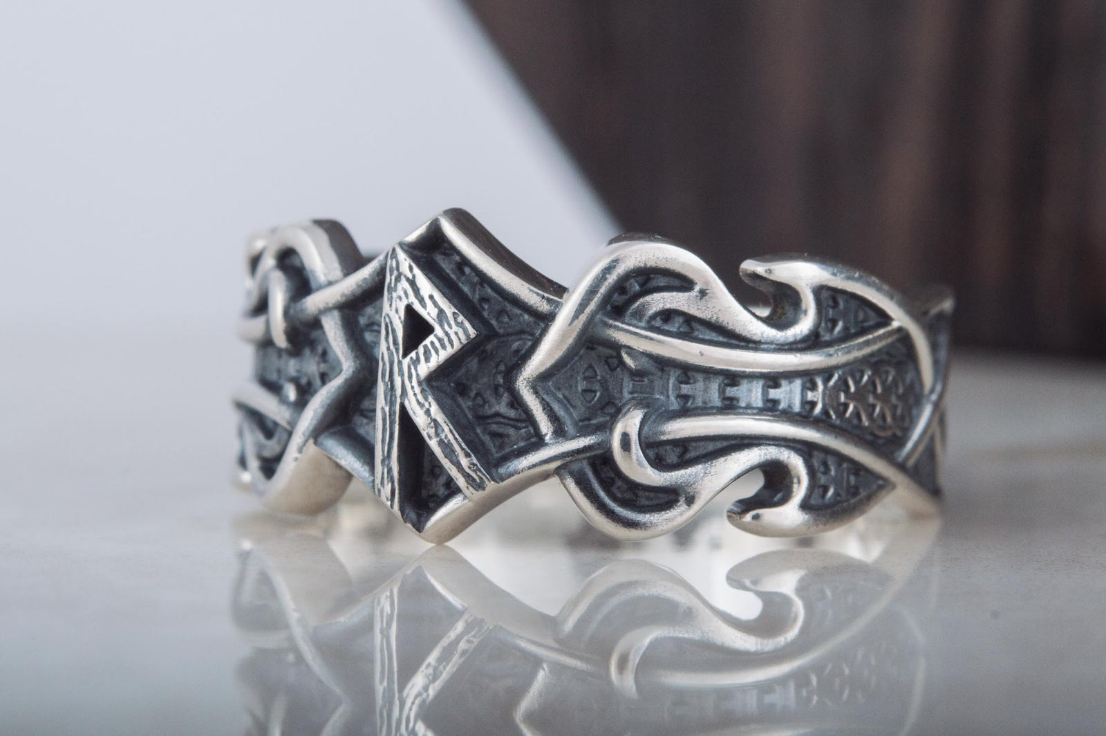 Bague Rune et Ornement Ivar — Argent 925
