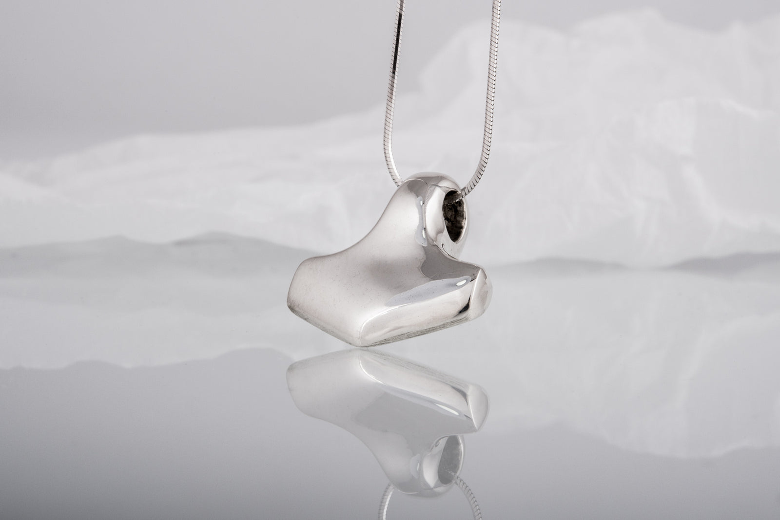 Pendentif Lisse Marteau de Thor et Mjölnir — Argent 925