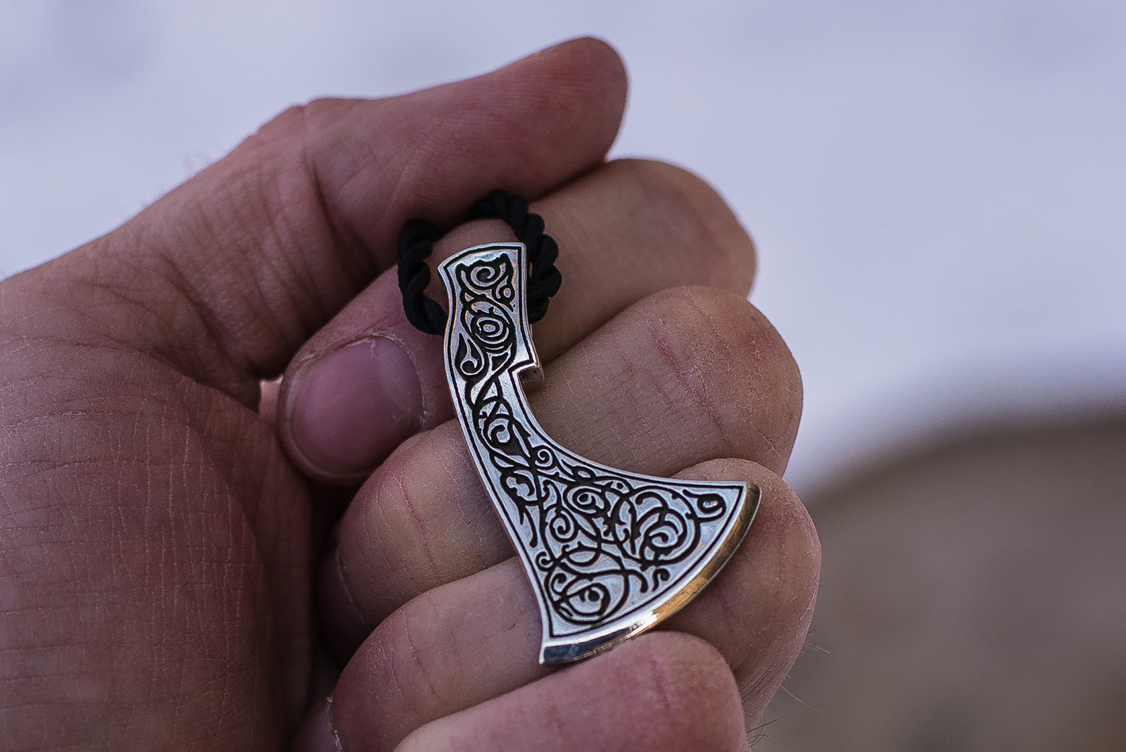 Pendentif Hache et Ornement Mokosh — Argent 925