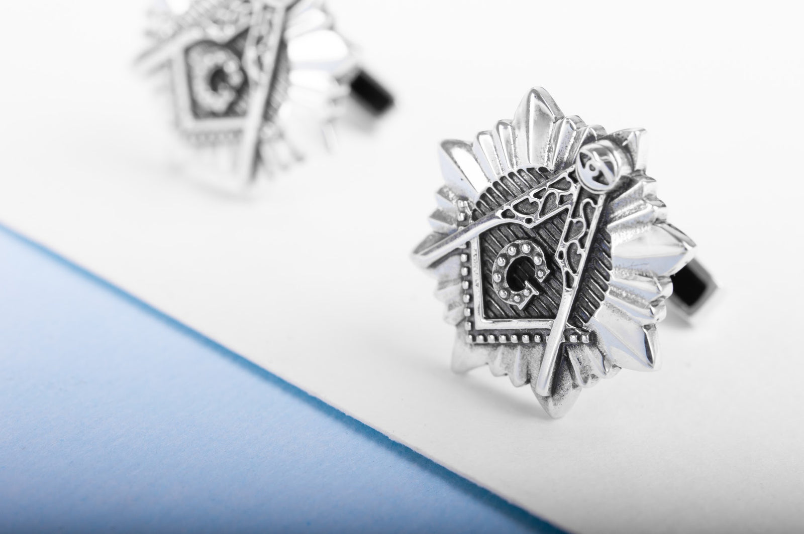Boutons de manchette Viking Sten — Argent 925