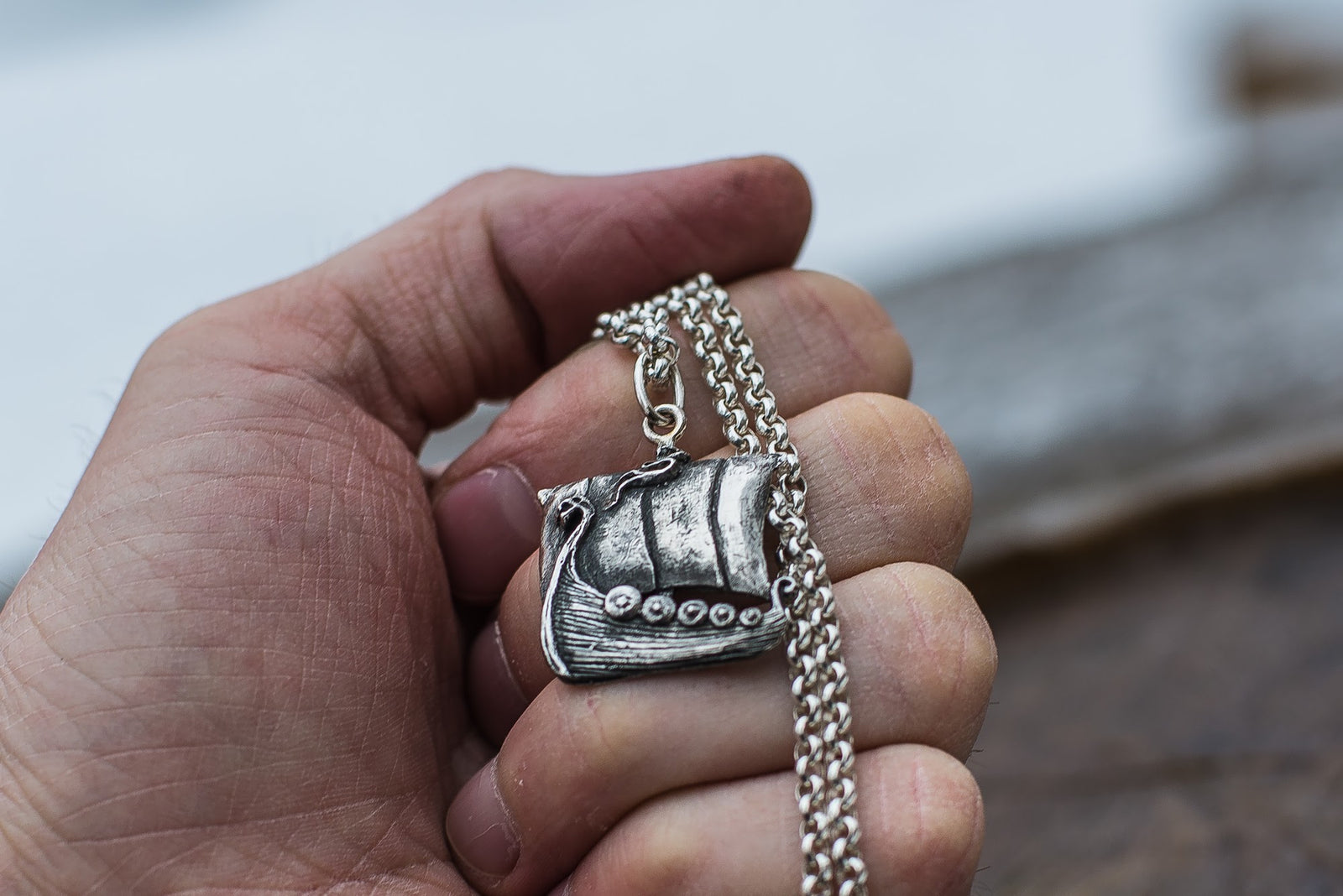Pendentif Navire — Argent 925