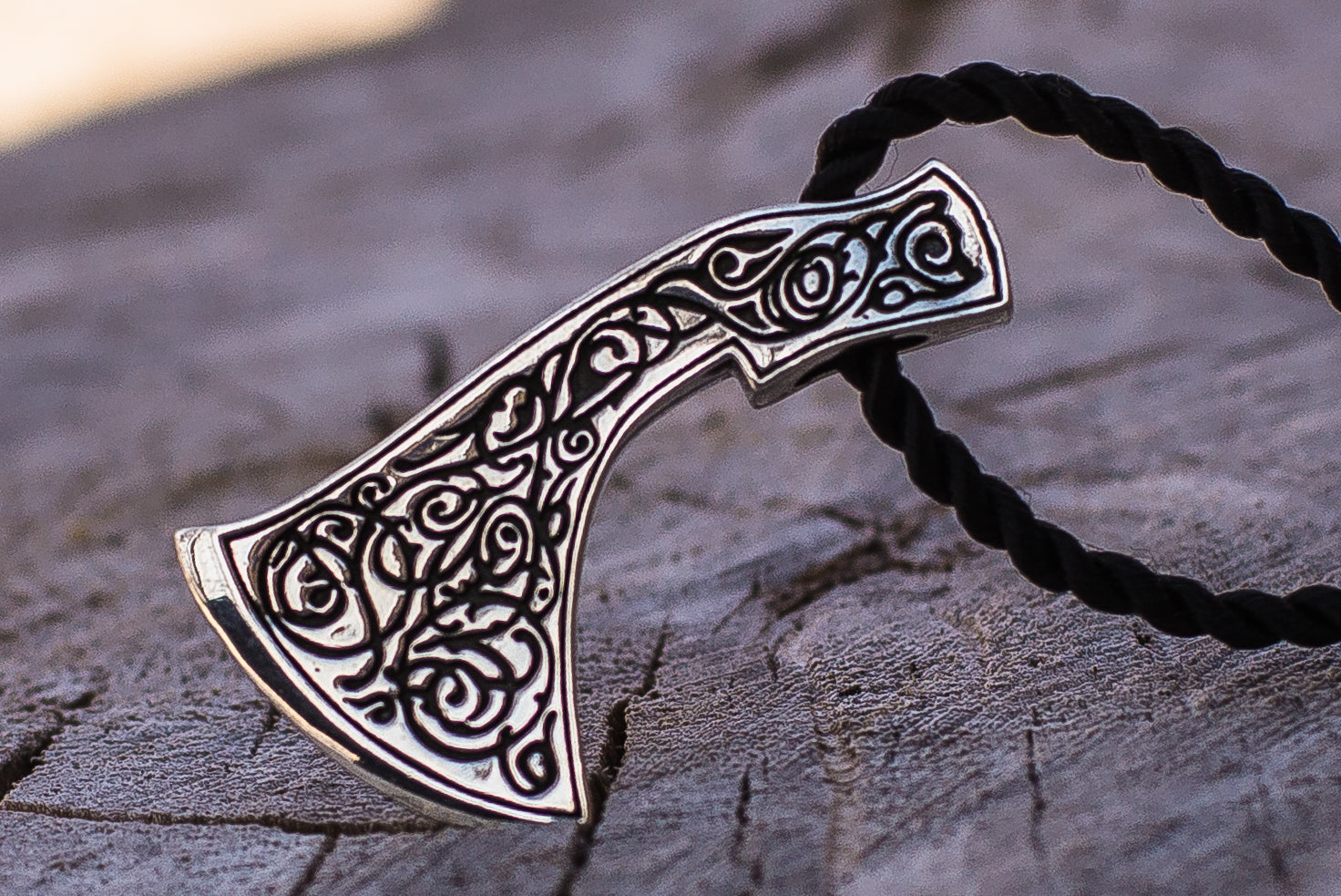 Pendentif Hache et Ornement Mokosh — Argent 925