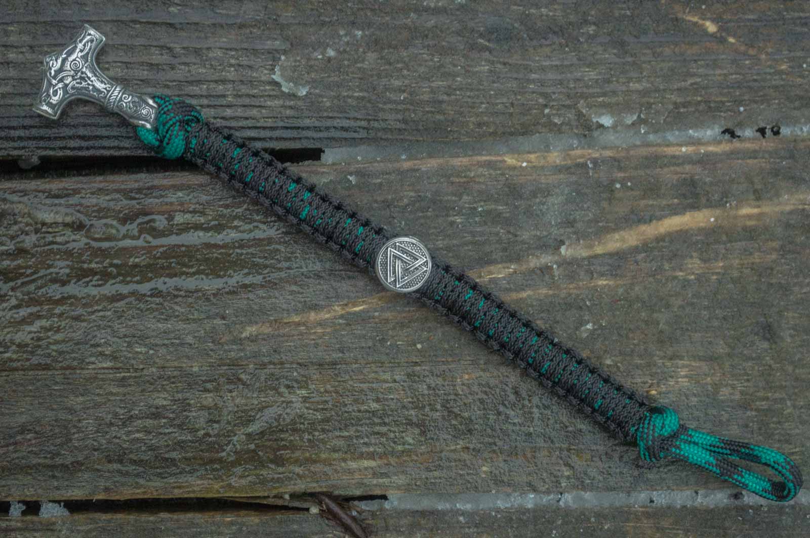 Bracelet Paracorde Marteau de Thor Sven — Argent 925