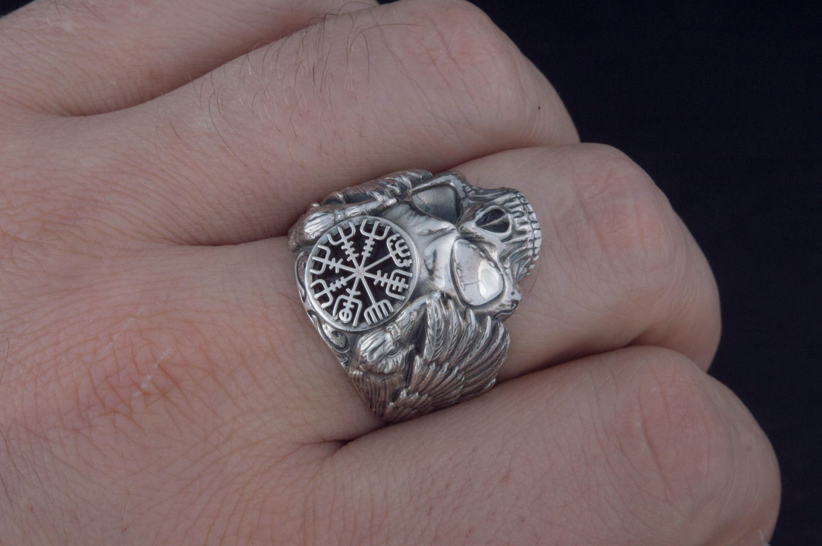 Bague Odin et Vegvisir — Argent 925