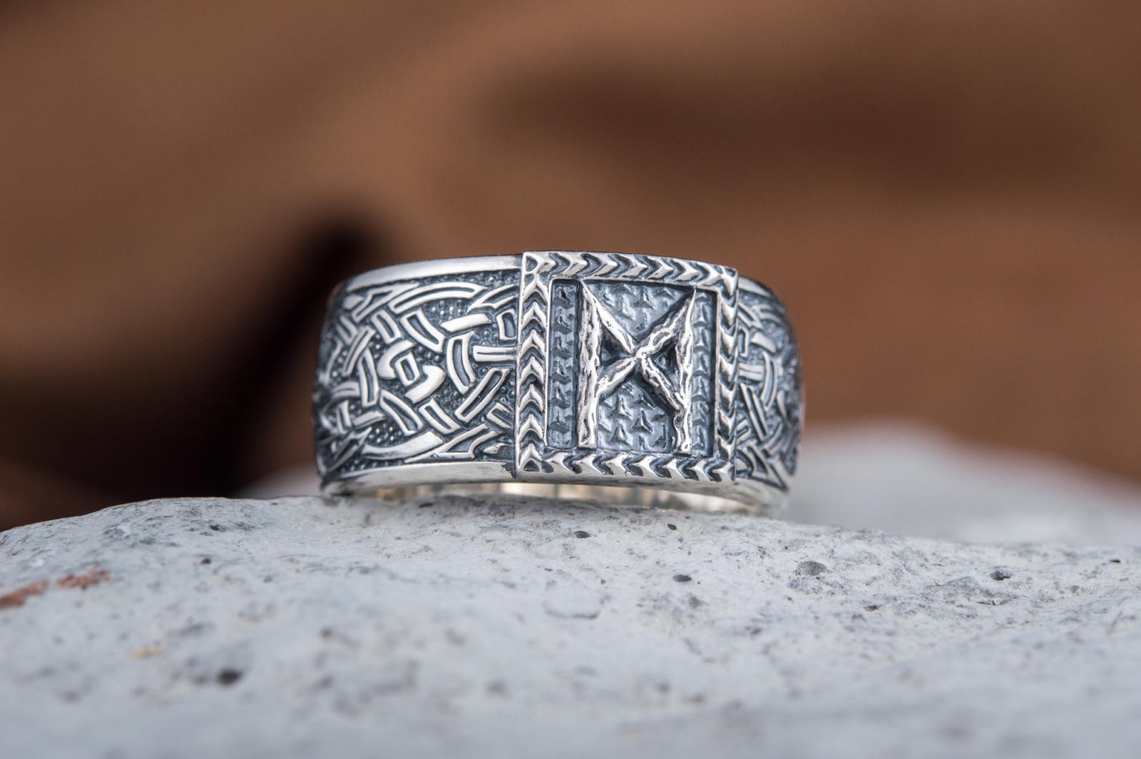 Bague Runique Floki — Argent 925