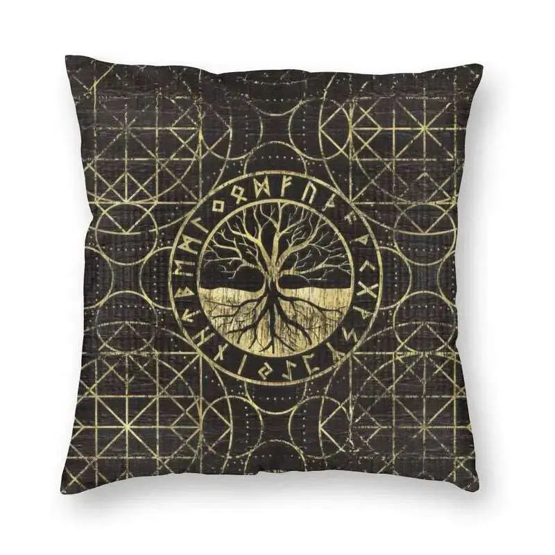 20 Housses de Coussin Arbre de Vie et Triquetra - Viking Héritage