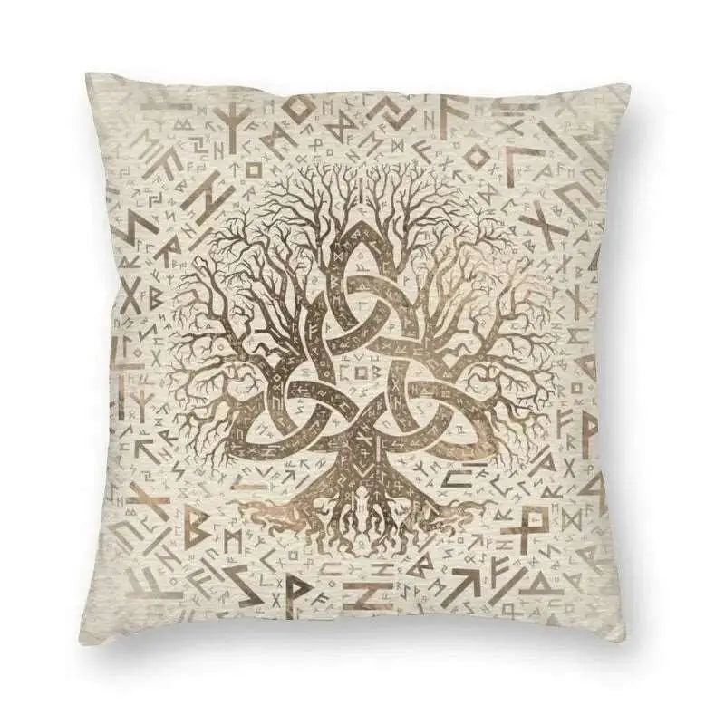20 Housses de Coussin Arbre de Vie et Triquetra - Viking Héritage