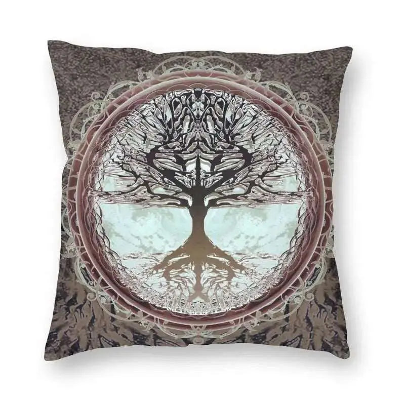 20 Housses de Coussin Arbre de Vie et Triquetra - Viking Héritage