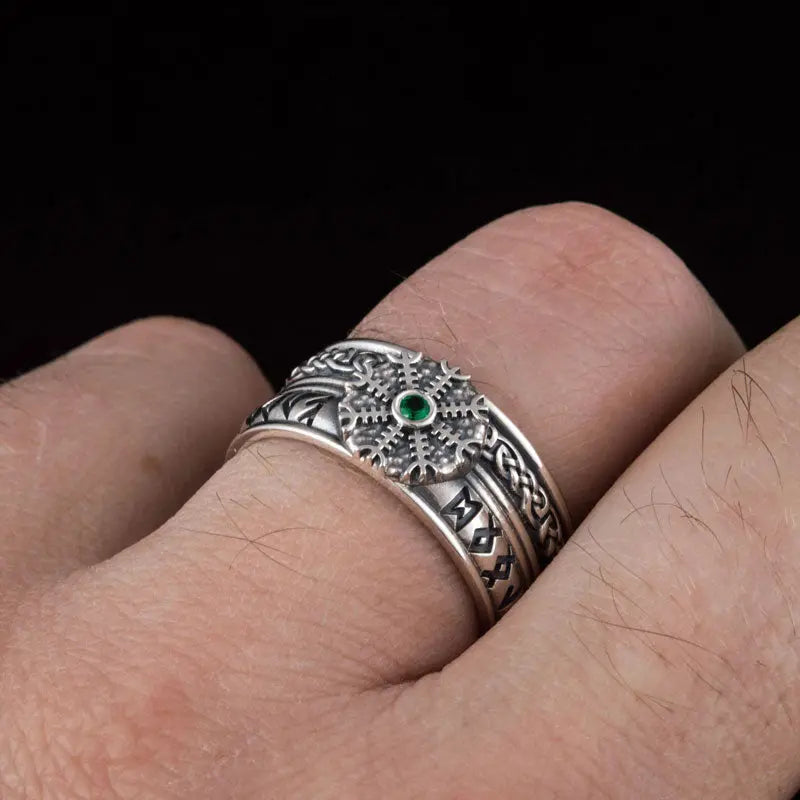 BAGUE AEGISHJALMUR (ARGENT) - Viking Héritage