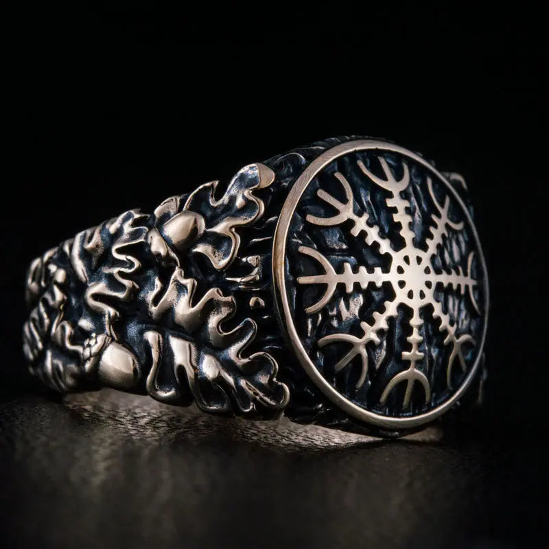 BAGUE AEGISHJALMUR (BRONZE MASSIF) - Viking Héritage