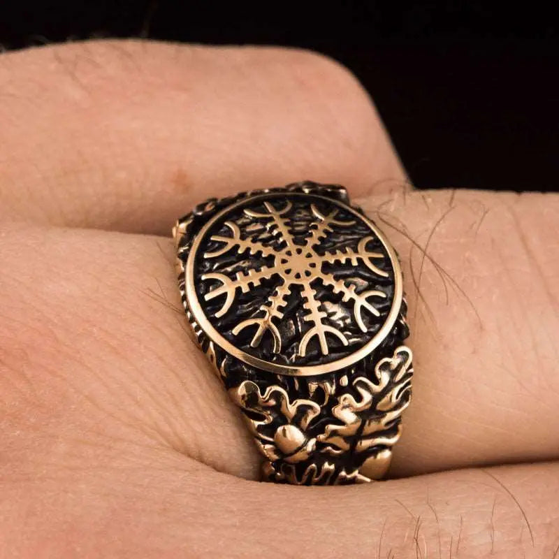 BAGUE AEGISHJALMUR (BRONZE MASSIF) - Viking Héritage