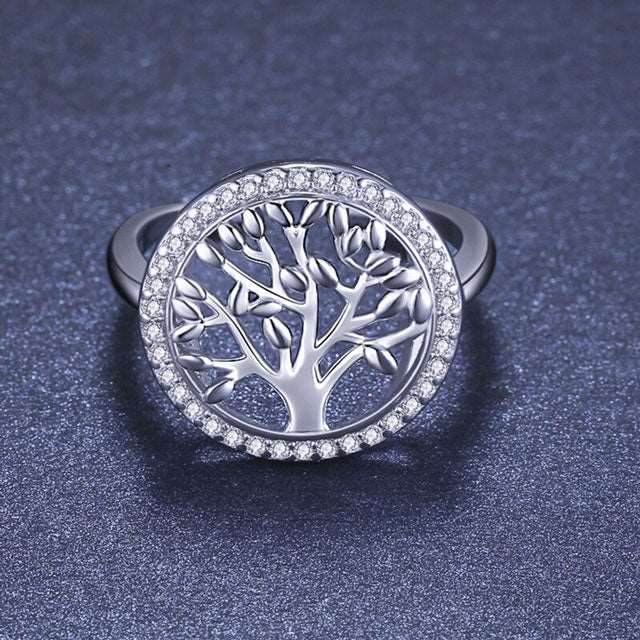 BAGUE ARBRE DE VIE ÉTINCELANT (ARGENT) - Viking Héritage