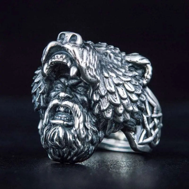 BAGUE BERSERKER (ARGENT MASSIF) - Viking Héritage