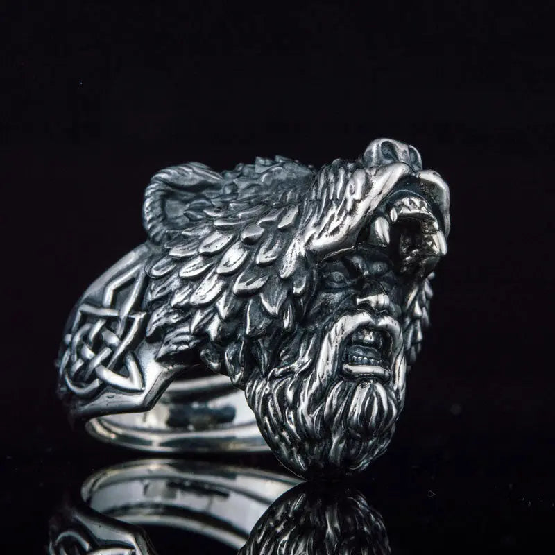 BAGUE BERSERKER (ARGENT MASSIF) - Viking Héritage
