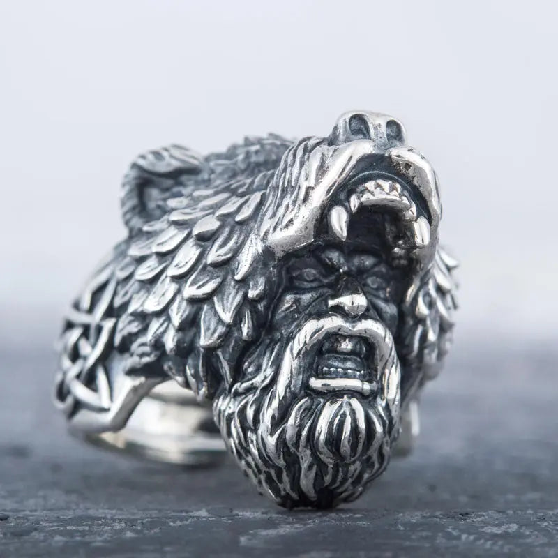 BAGUE BERSERKER (ARGENT MASSIF) - Viking Héritage