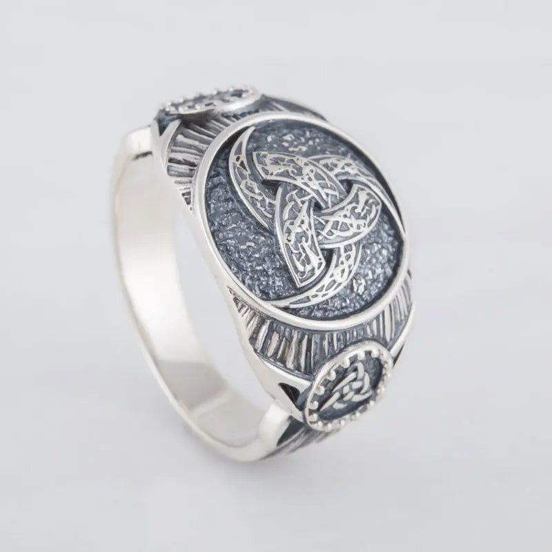 BAGUE CORNE D'ODIN (ARGENT) - Viking Héritage