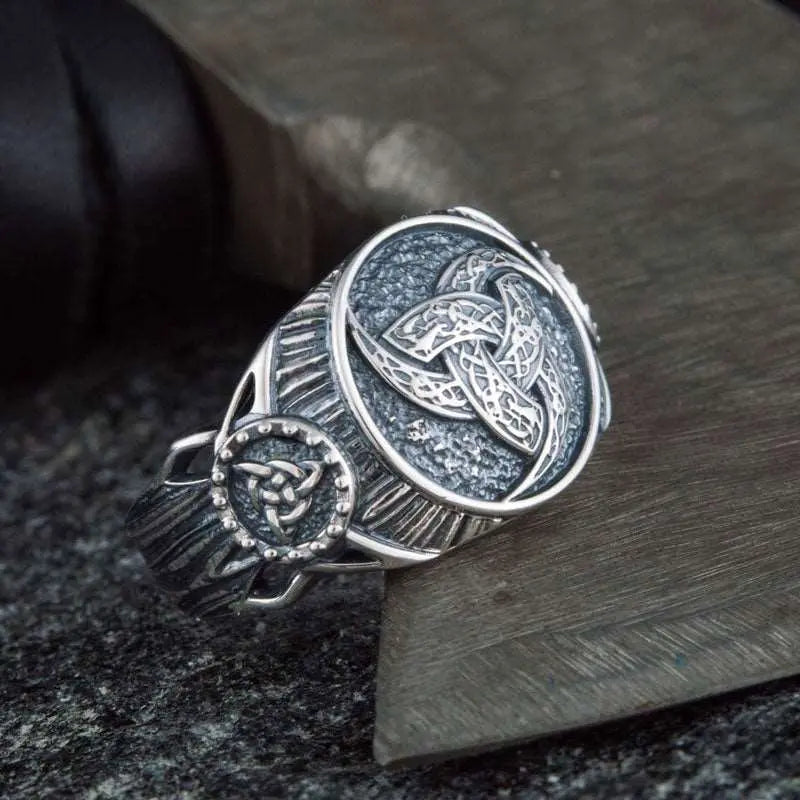 BAGUE CORNE D'ODIN (ARGENT) - Viking Héritage