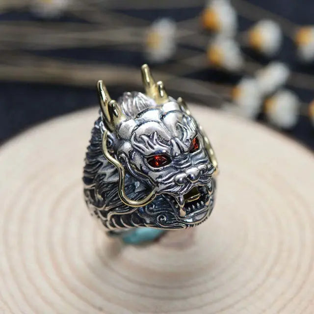 BAGUE DRAGON ARGENT 925 - Viking Héritage