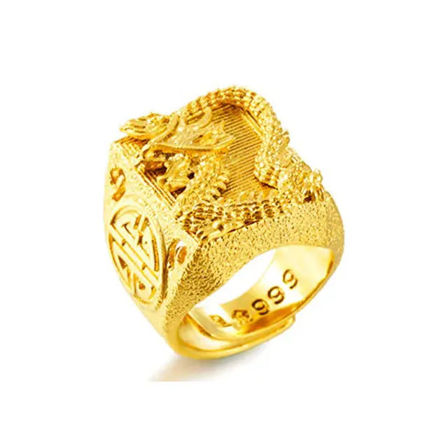 BAGUE DRAGON D'OR (ACIER) - Viking Héritage