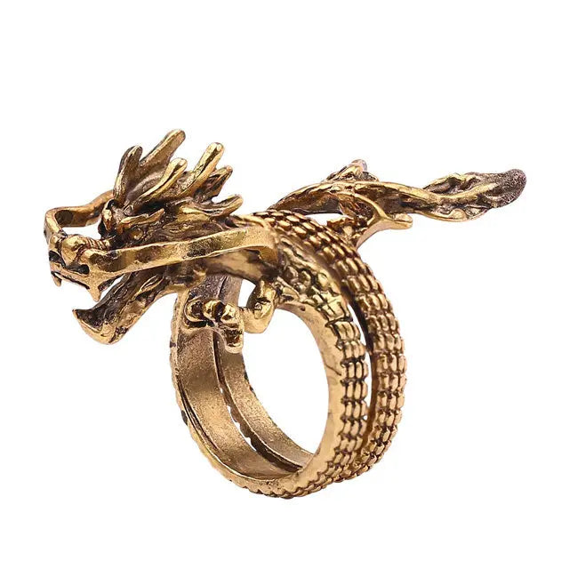 BAGUE DRAGON IMPÉRIAL (ACIER) - Viking Héritage