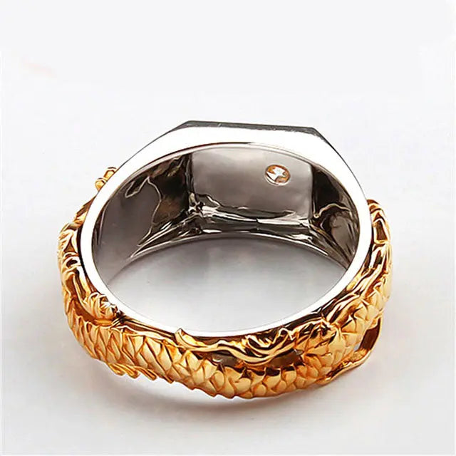 BAGUE DRAGON MAJESTUEUX (ACIER) - Viking Héritage