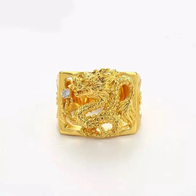 BAGUE DRAGON ROYALE (ACIER) - Viking Héritage