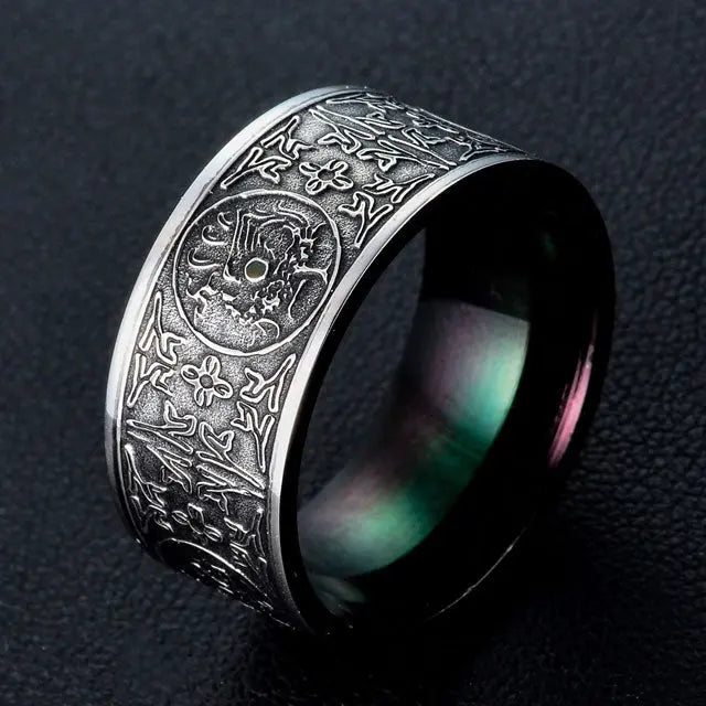BAGUE DRAGON SACRÉ (ACIER) - Viking Héritage