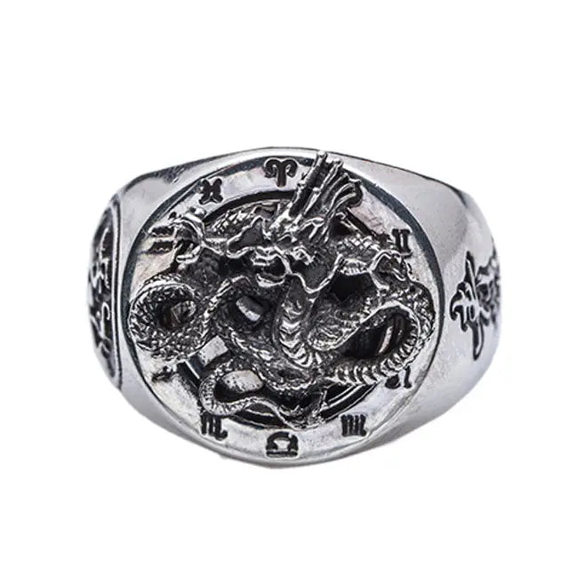 BAGUE DRAGON ZODIACAL (ARGENT) - Viking Héritage