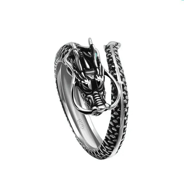 BAGUE ESPRIT DU DRAGON (ARGENT) - Viking Héritage