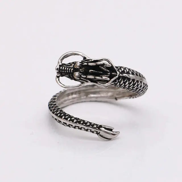 BAGUE ESPRIT DU DRAGON (ARGENT) - Viking Héritage