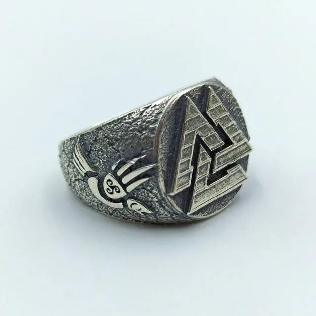 BAGUE FORCE DU VALKNUT (ARGENT MASSIF) - Viking Héritage