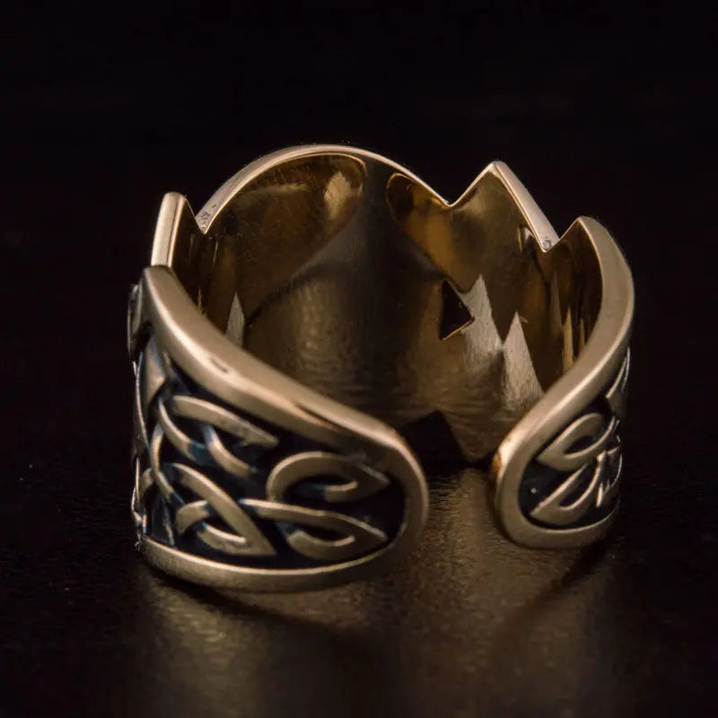 BAGUE FORCE DU VALKNUT (BRONZE MASSIF) - Viking Héritage