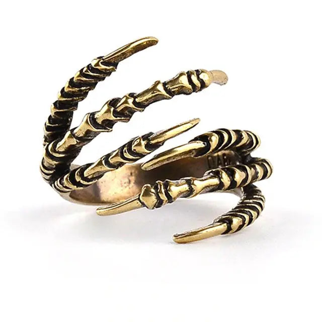 BAGUE GRIFFE DRAGON NORDIQUE (ACIER) - Viking Héritage