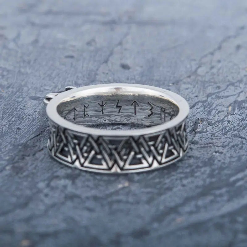 BAGUE JARL VALHALLA (ARGENT) - Viking Héritage