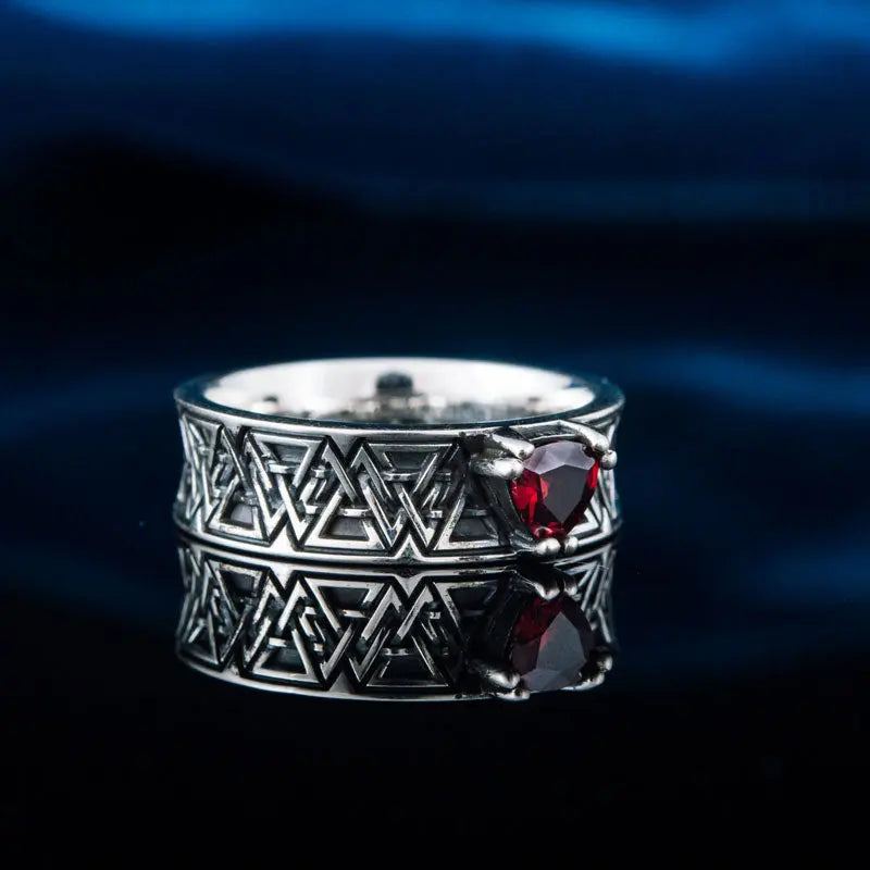 BAGUE JARL VALHALLA (ARGENT) - Viking Héritage