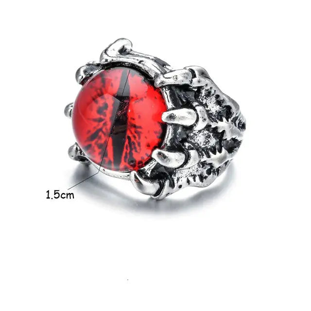 BAGUE OEIL DE DRAGON (ACIER) - Viking Héritage