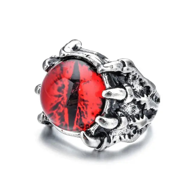 BAGUE OEIL DE DRAGON (ACIER) - Viking Héritage