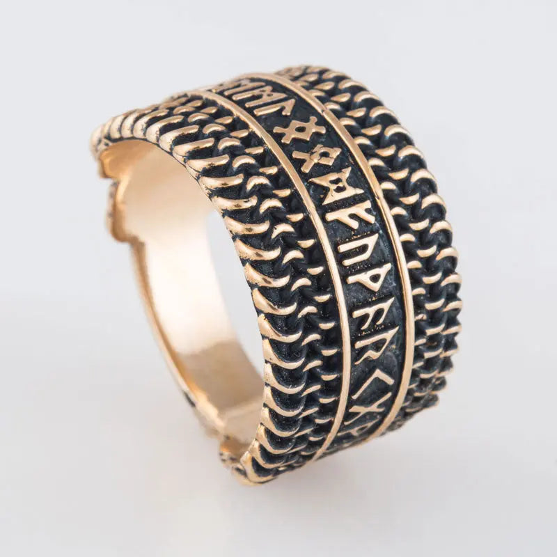 BAGUE RUNIQUE (BRONZE MASSIF) - Viking Héritage