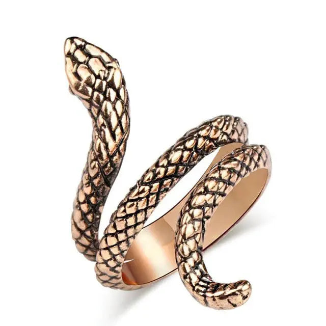 BAGUE SERPENT EN BRONZE - Viking Héritage