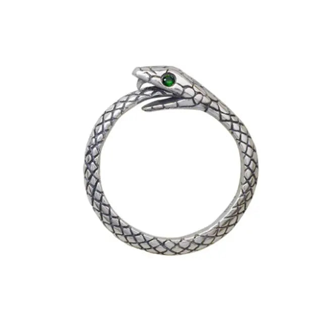 BAGUE SERPENT JORMUNGANDR (ARGENT) - Viking Héritage