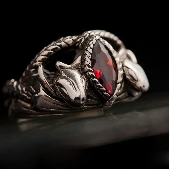 BAGUE SERPENT NORDIQUE (ARGENT) - Viking Héritage