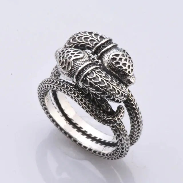 BAGUE SERPENT SCANDINAVE (ARGENT) - Viking Héritage