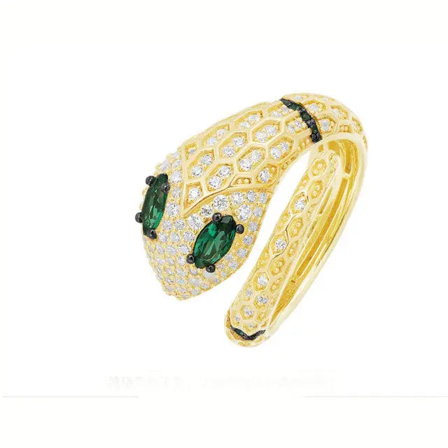 BAGUE SERPENT ZIRCONIUM (ARGENT) - Viking Héritage