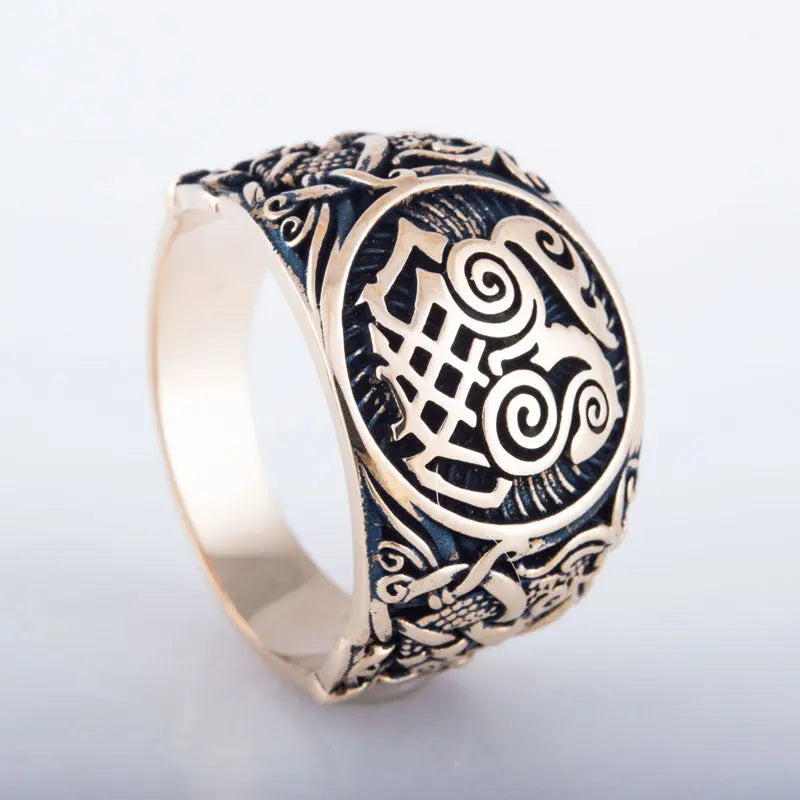 BAGUE SLEIPNIR (BRONZE MASSIF) - Viking Héritage