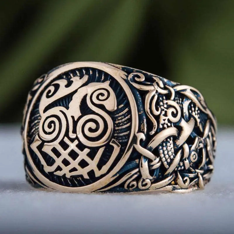 BAGUE SLEIPNIR (BRONZE MASSIF) - Viking Héritage