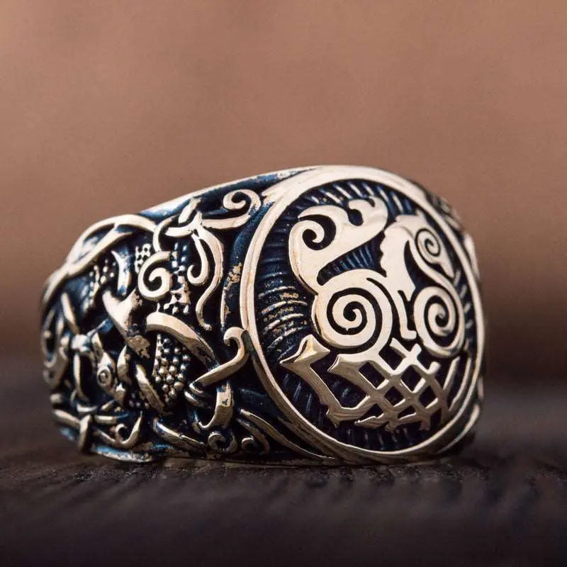 BAGUE SLEIPNIR (BRONZE MASSIF) - Viking Héritage