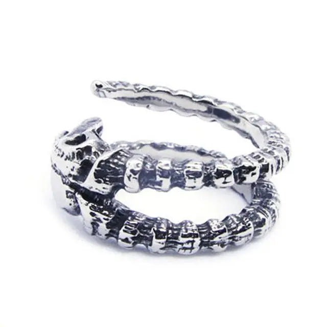 BAGUE SQUELETTE DE DRAGON (ACIER) - Viking Héritage