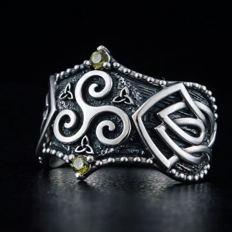 BAGUE TRISKÈL (ARGENT) - Viking Héritage