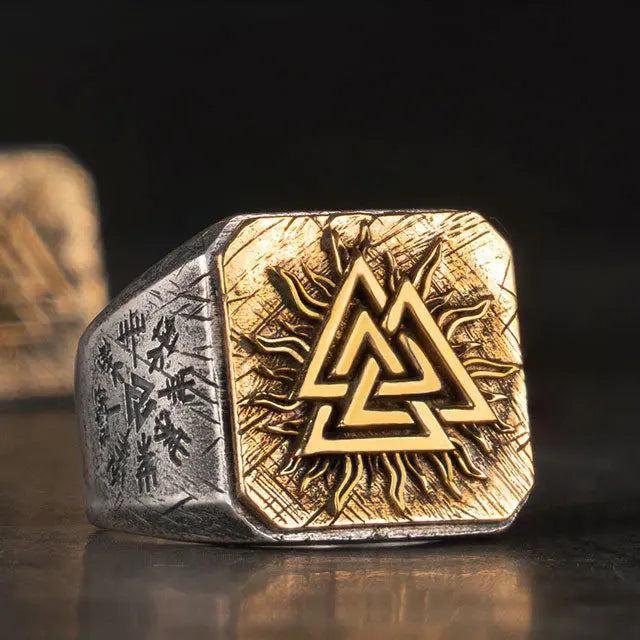 BAGUE VALKNUT ARGENT - Viking Héritage